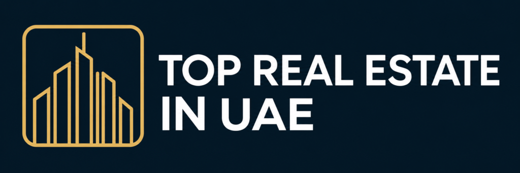 Top Real Estate in UAE — gold skyline logo